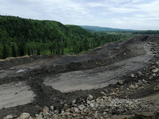 Река Кийзас после сползания оползня
