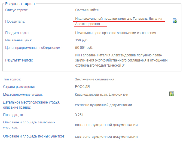 Охотничье угодье досталось некой Наталье Головань, которая занимается… печатанием газет