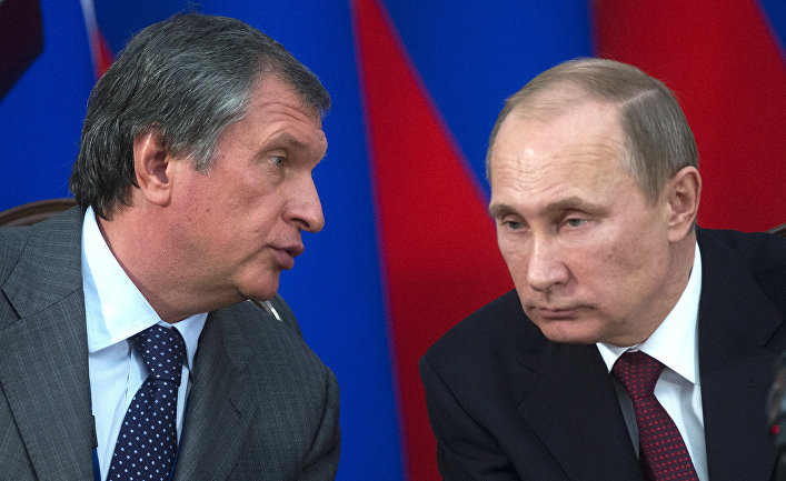 Владимир Путин и Игорь Сечин