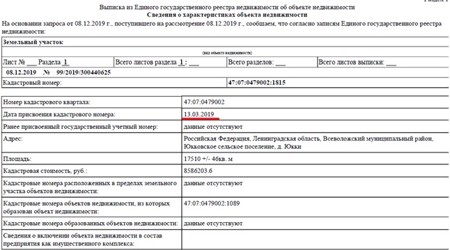 Кадастровые номера участков были присвоены уже после заключения договора аренды?