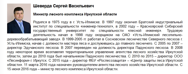 Сергей Шеверда продолжает руководить лесным комплексом Иркутской области несмотря на уголовное дело