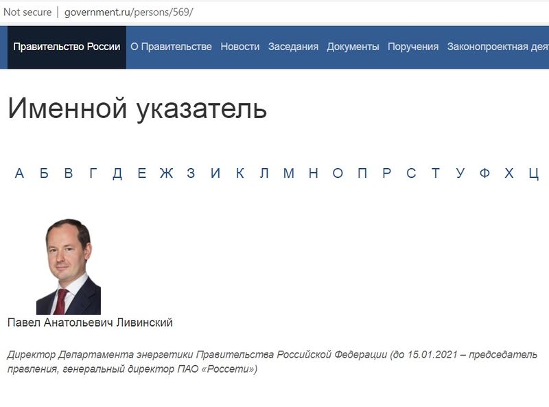 Ливинский спрятался за спиной Мишустина, теперь он чиновник номер 569