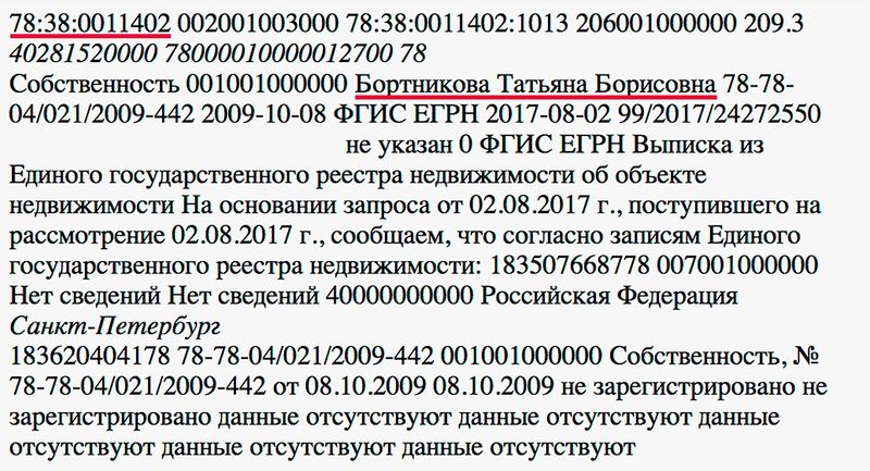 Выписка из Росреестра, открытая через обычный редактор кода