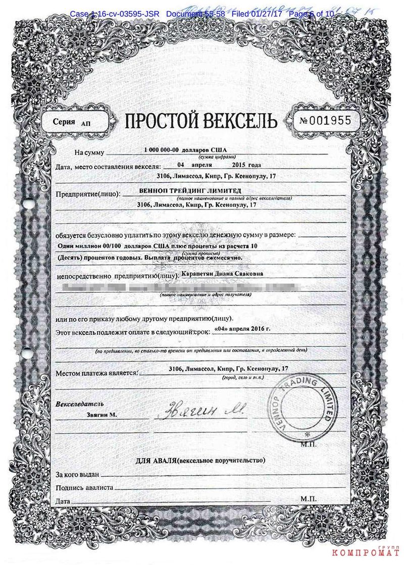 Вексель Дианы Карапетян, обнаживший дружбу с Авагумяном